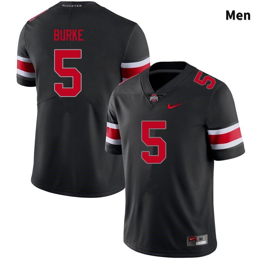 Ohio State Buckeyes Denzel Burke Men's #5 Blackout Authentic Stitched College Football Jersey